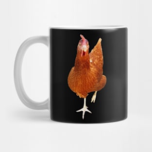 Funny free hen ! Happy chicken :-) Mug